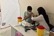 استقرار تیم واکسیناسیون کرونا در مرکز خدمات جامع سلامت قائمیه در اسلامشهر 